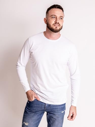 Kit 5 Camisetas Manga Longa Masculinas Slim Algodão 30.1 Zaroc (BR, Alfa, P, Regular, Preto/Marinho/
