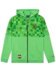 Minecraft Hoodie | Gaming Hoodie | Boys Zip Up Hoodie | Boys’ Hoodies | Green 9-10 Years