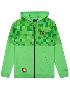 Minecraft Hoodie | Creeper Hoodie Jungen | Kapuzenpullover Jungen | Hoodies Für Jungs | Grün 128