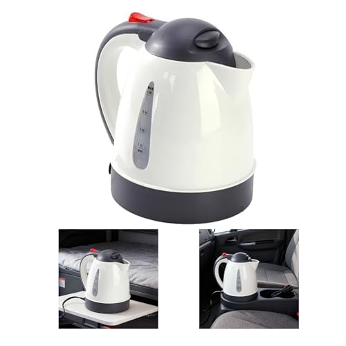 Tetera eléctrica portátil para auto 150W 1L acero inoxidable miniatura 6