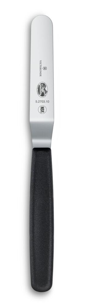Victorinox Stainless Steel Spatula 8 cm, Offset, Ergonomic Handle, Dishwasher Safe, Black