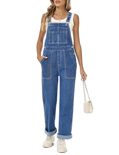 Fengbay Damen Latzhose Jeans Casual Baggy Demin Bib Overall Weites Bein Stretch Jumpsuit Hosen Mit Verstellbare Trägern Mode Fengbay Damen Latzhose Jeans Casual Baggy Demin Bib Overall Weites Bein Stretch Jumpsuit Hosen Mit Verstellbare Trägern Mode