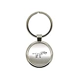 Porte clé en métal avec votre logo en gravure laser sur fond couleur alu brossé