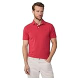 Polo en coton rouge Hackett London Selvedge Knit Plkt Polo, Rouge (Summer Red), XS Homme