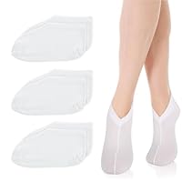 Feuchtigkeitsspendende Behandlungssocken aus Baumwolle, 3 Paar, Weiß, für Fußpflege und Fersenpflege