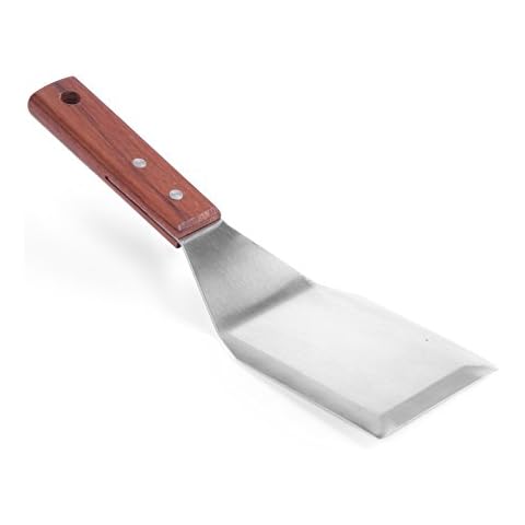 HENDI Volteador de hamburguesas de madera oscura con mango Cover