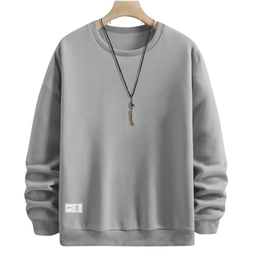 Image of PROSHARX Men's Essential Patch Sweatshirt | Warm, Fleece & Comfortable Round Neck Sweatshirt
