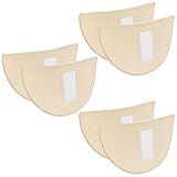 3 Pairs Set-in Shoulder Pads for Womens Clothing, 1.5cm Thick Breathable Sponge Pads, Removable Shoulder Enhancer for Costume Suit Blazer T-Shirt (Flesh Color)