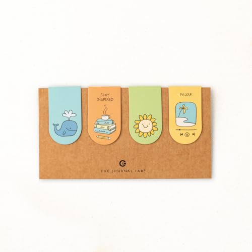 Image of Set of 4 Magnetic Bookmarks | Magnetic Page Markers| Magnetic Page Clips | Ideal Gift for Book Lover or Planner Enthusiast by The Journal Lab