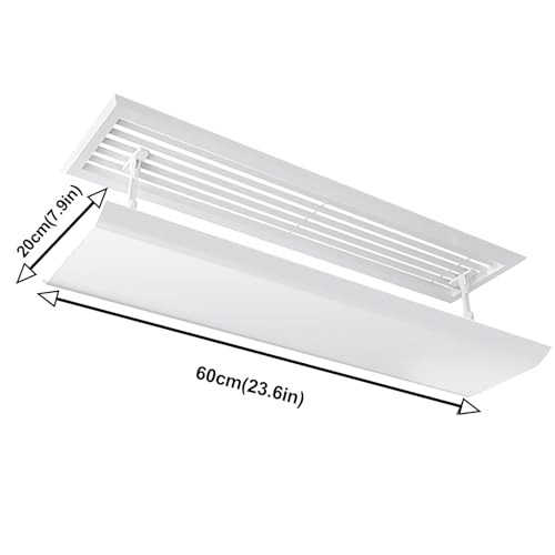 Déflecteur de climatiseur central réglable blanc pour grille de plafond