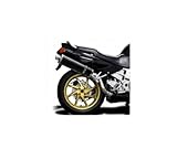 joint echappement vfr 750  Compatible avec/Remplacement pour 750 VFR RC36-90/93- SILENCIEUX ECHAPPEMENT OVALE CARBONE HAUT 450 mm-DELK