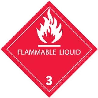 Vinyl - Flammable Liquid 3 Label, 4