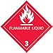Vinyl - Flammable Liquid 3 Label, 4