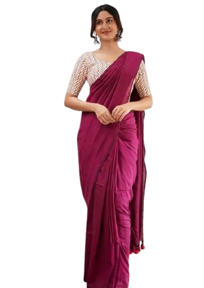 PAL SAREE Handloom Authentic Bengal Handloom Plain Soft Pure Cotton Sarees For Women with Blouse Piece-picture-23