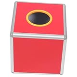 HOMSFOU Aluminiumlegierung Ziehungsbox 40x40x40cm Würfelförmige Aufbewahrungsbox für Verlosungen Spenden Wahlurne Mehrzweck Gewinnbox