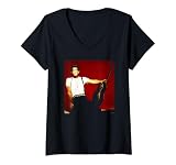 Womens Singer Chris Isaak Studio Shoot By Simon Fowler V-Neck T-Shirt