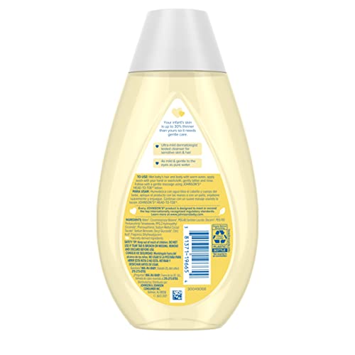 Johnson's Head-To-Toe Gentle Baby Wash & Shampoo, Tear-Free, Sulfate-Free & Hypoallergenic Bath Wash For Baby's Sensitive Skin & Hair, Ph Balanced, Washes Away 99.9% Of Germs 13.6 Fl. Oz #TOP7