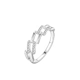 Skcess - Anillos de oro blanco de 9 quilates para mujer, rombo hueco blanco con moissanita para mujer, 28 5 (10.5 USA), Oro blanco de 9 quilates Moissanita, Zirconia cúbica
