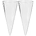 HANABASS Home Decor 2pcs Household Wall-Mounted Glass Vase Cone Shape Hydroponic Clear Glass Vase Decorative Planter Plants