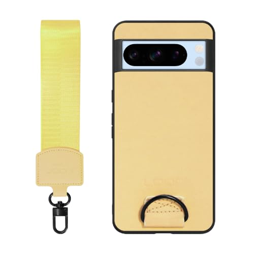 LOOF STRAP-SHELL �{�v ���U�[ �X�g���b�v�t�� �X�}�z�P�[�X for Google Pixel 8 Pro �p �P�[�X �J�o�[ �X�}�z�V�����_�[ �X�g���b�v �X�g���b�v�z�[�� �V���v�� �����h�~ �ϏՌ� ���^ �y�� �n���h�X�g���b�v [�V��