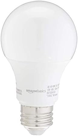Amazon Basics A19 LED Bright Light Bulb, 60W Equivalent, 9W, E26 Base, 5000K Daylight White, Non-Dimmable, 24-Pack - 1