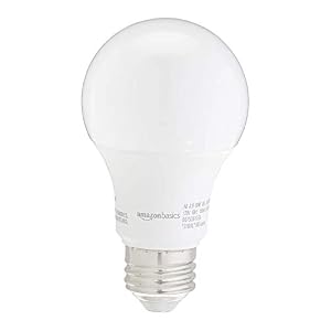 Amazon Basics A19 LED Light Bulbs, 60W Equivalent, Daylight White 5000K, Non-Dimmable, E26 Base, 10,000 Hour Lifetime, 24-Pack — photo 2 of 6