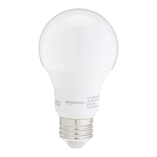 Amazon Basics A19 LED Light Bulbs, 60W Equivalent, Daylight White 5000K, Non-Dimmable, Energy Efficient 9W, E26 Base, 10,000 Hour Lifetime, 24-Pack by Amazon Basics - Image 2