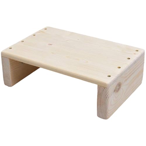 Repose-pieds sous le bureau en bois pour améliorer le confort du télétravail