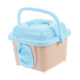 TOGEVAL Tragbare Hamstertransportbox Mit Griff Blaue Mini-hamsterhöhle Atmungsaktiv Und Leicht Für...