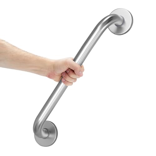 Image of AmazerBath Grab Bars for Bathtubs and Showers Anti Slip, Shower Grab Bars for Seniors Stainless Steel, Handicap Grab Bars, Bath & Shower Grab Bars, Thickened Bar Holds 500LBS, 20 inch L x 1.25 inch D