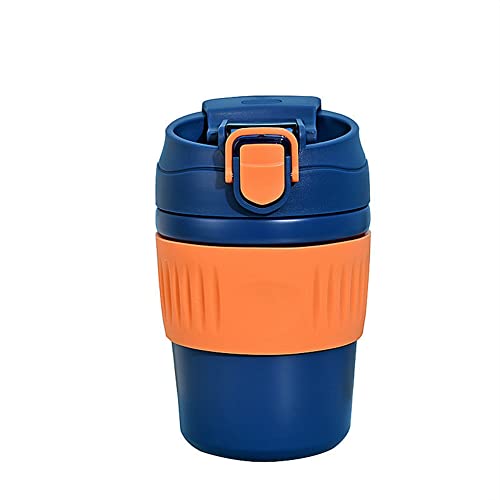 Thermobecher Joghurtbecher Kaffeebecher to go Thermo Mate Becher Trinkbecher mit Strohhalm Deckel und Strohhalm Becher mit Strohhalm Thermoskanne Baby Unterwegs Thermosflasche Baby (Blau) Cover