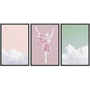 SIGNWIN Framed Canvas Print Wall Art Pastel Clouds...