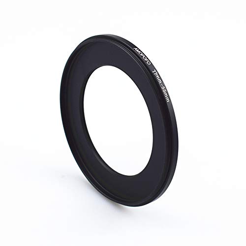 77Mm To 55Mm Step-Down Rings Lens Filters Ring Compatible With Uv,Nd,Cpl,Made Of Cnc Machined Metal With Matte Black Electroplated Finish,All 77Mm Camera Lenses & 55Mm Accessories #TOP2