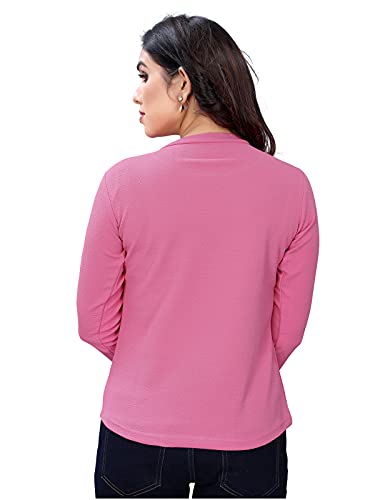 Image of Selvia Women Knitted Regular fit Top(179TKN2912-XL Pink XL)