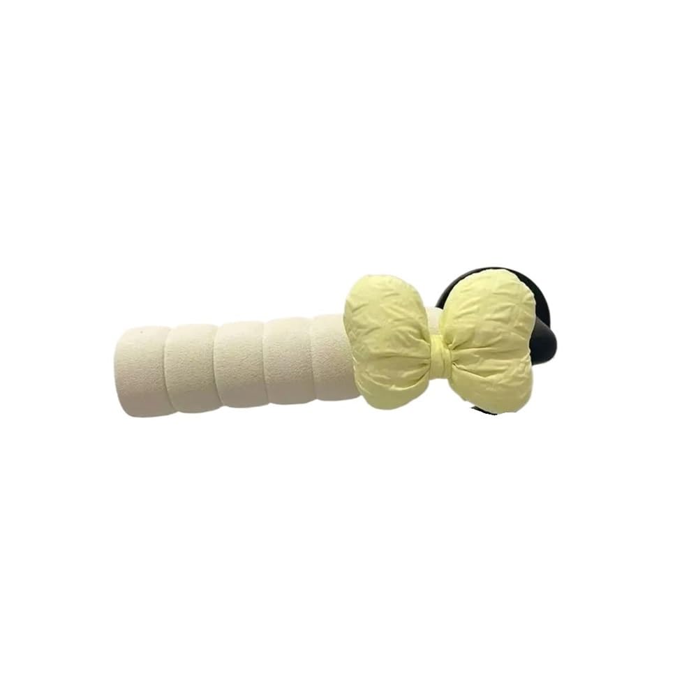 TIANSHENGQI 2Pcs Bowknot Anti-Collision Door Handle Cover Doorknob Protective Guard Decoration(Yellow)