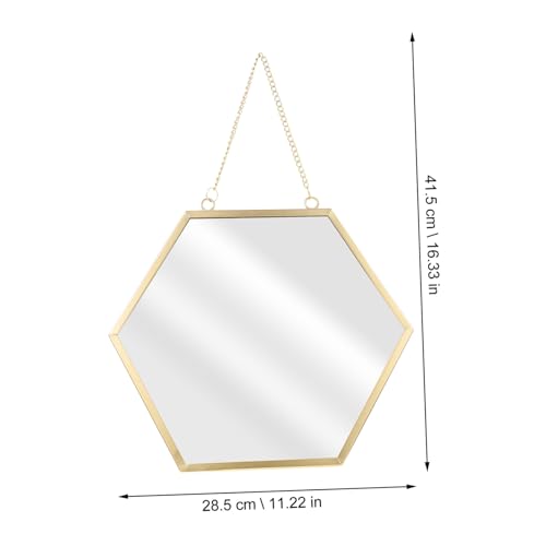 Miroir de salle de bain suspendu hexagonal VALICLUD moderne chic