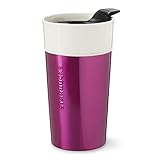 Starbucks Stainless Steel and Ceramic Tumbler Berry and White 12 fl oz