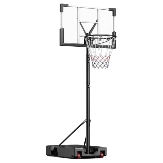OLOEY Basketball Hoop Outdoor, Portable Basketball Hoops Goals with 45 Inch Shatterproof Backboard for Kids Teenagers Youth Adult
