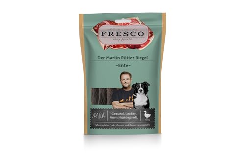 Fresco Riegel Ente | 100 g | Natürlicher Monoproteinsnack für Hunde aus Entenfleisch | Kann zur gesunden Ernährung beitragen | Ideal für unterwegs
