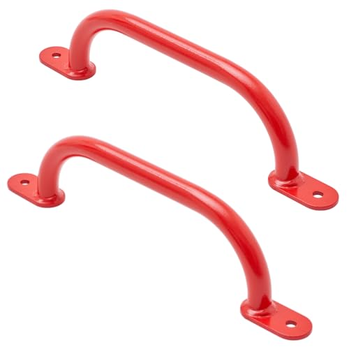 TRIBECCO Maniglie da arrampicata per esterni e interni, in metallo, per parco giochi, arrampicata, torre da gioco, letto a soppalco, scala e parete da arrampicata nella cameretta dei bambini (350 mm