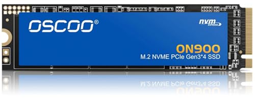 OSCOO 1TB NVMe PCIe 3.0 x4 SSD, Up to 3,500MB/s Read & 3,000MB/s Write, 3D TLC NAND, M.2 2280 Internal SSD for Gaming, Laptop, PC, Desktop Workstations
