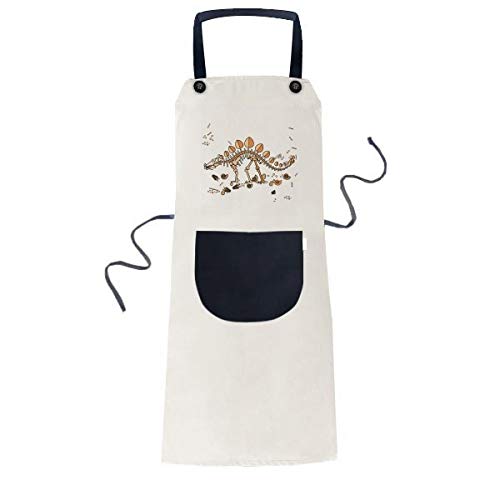 Tablier de poche réglable dinosaure beige pour cuisine