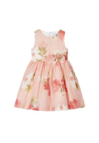 Vestido Mayoral niña rosa con nudo ideal para paseos de primavera