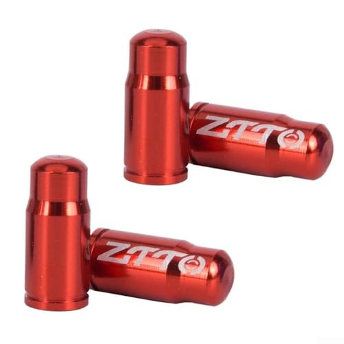Valve, Aluminum Alloy, Dust and Water Proof, Prevent Leakage, for Road Bike Racing Cycling, 4 Pcs(rojo)