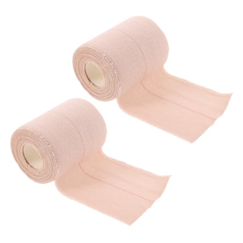 FOMIYES 2 Rolls Heavy Elastic Tape Self Adhesive Gauze for Sensitive Skin Stretch Bandages Wrap Breathable Adhesive Wrist Tape Multi-use Sports Wrap