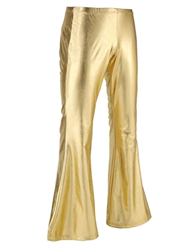 Men's Vintage 60s 70s Bell Bottom Stretch Fit Classic Flares Retro Leg Disco Night Club PU PVC Pants4