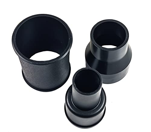 palart 3 Piece Vacuum Adapter Combo Kit Fits Wet Dry Vacuum Cleaners Connector Accessory, includes a 2-1/2 in. to 1-7/8 in. accessory adapter, a 1-7/8 in. to 1-1/4 in. and a hose-to-hose connector