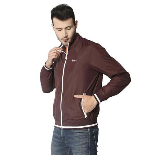Image of Pepe Jeans Men's Polyester Solid Standard Length A-Line Coat