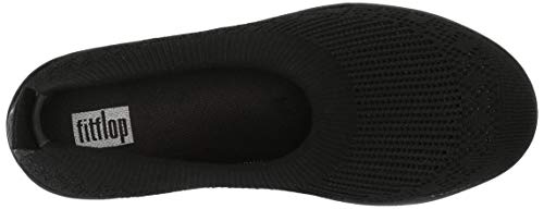 Fitflop Women's Uberknit Slip-On Ballerina Ballet Flat, All Black, 9 M Us #TOP4