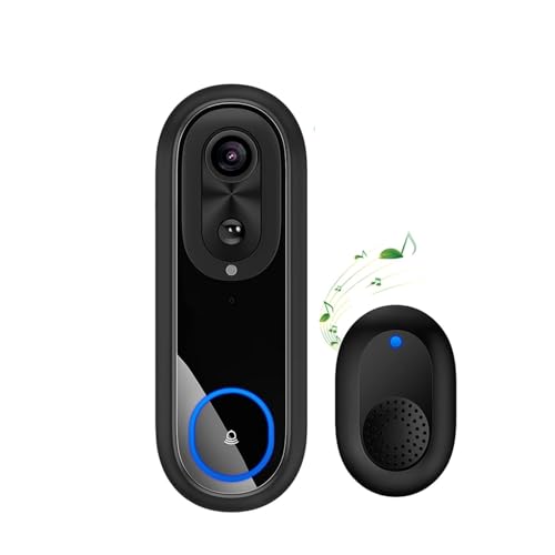 5G 2.4G WiFi Video Doorbell 1080P Wireless Bell Tuya APP Smart Intercom Camera IP65 Waterproof Ring Bell with 7000mAh Battery(Doorbell kit)